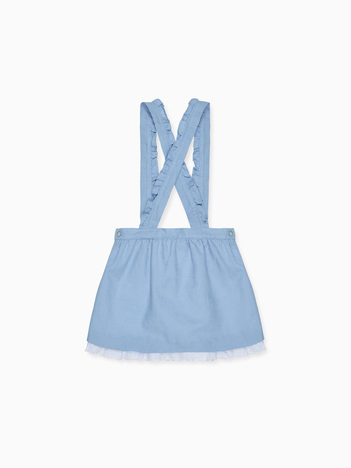Salopette-jupe bleu clair pour fille