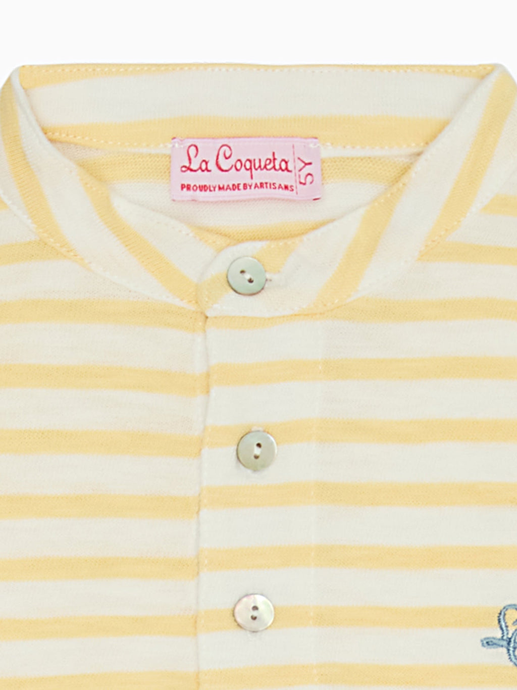 Polo de Garçon Rayé Moutarde