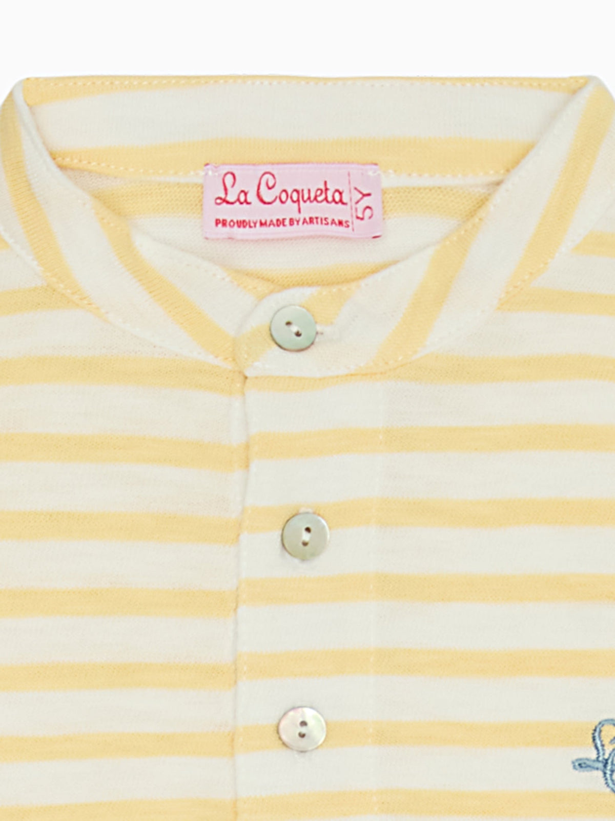 Polo de Garçon Rayé Moutarde