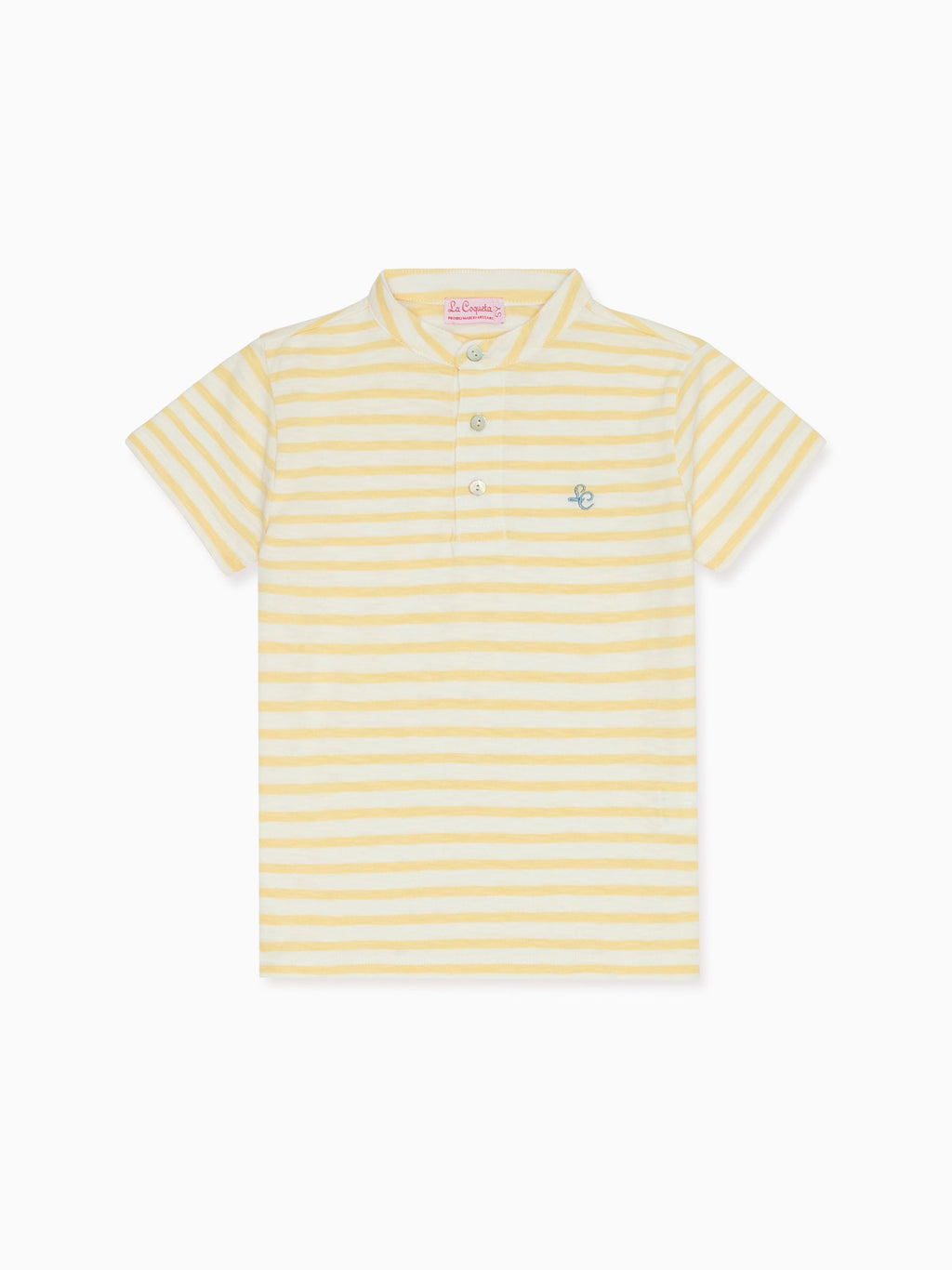 Polo de Garçon Rayé Moutarde