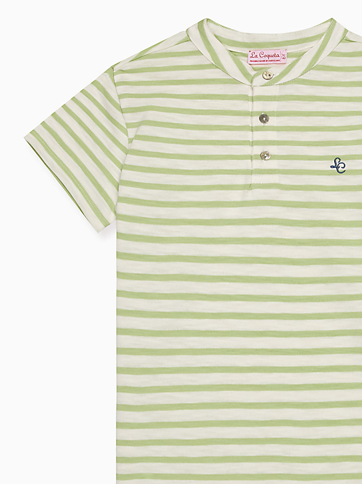Polo pour garçon Sage à rayures