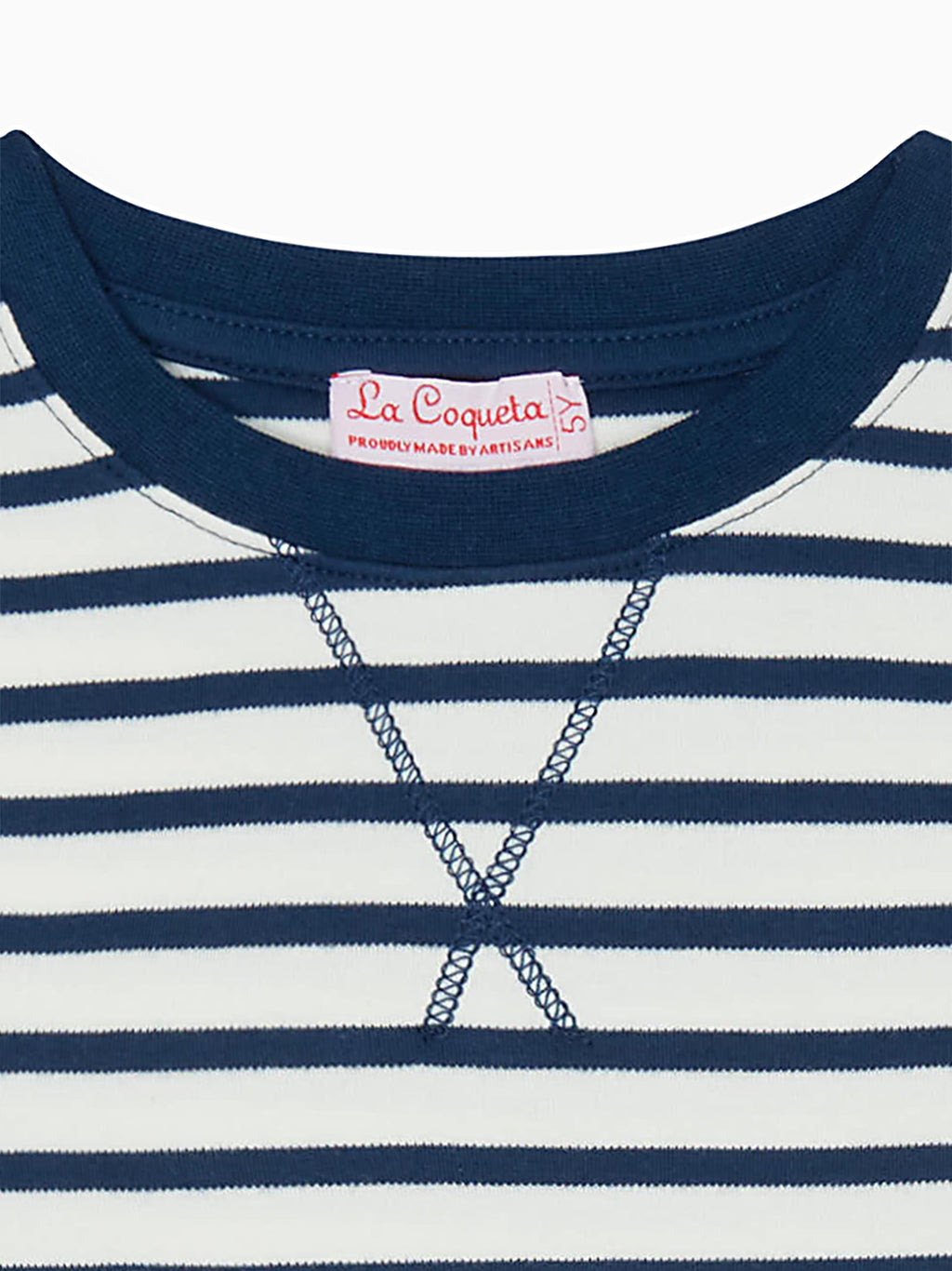 T-shirt enfant en coton rayé marine