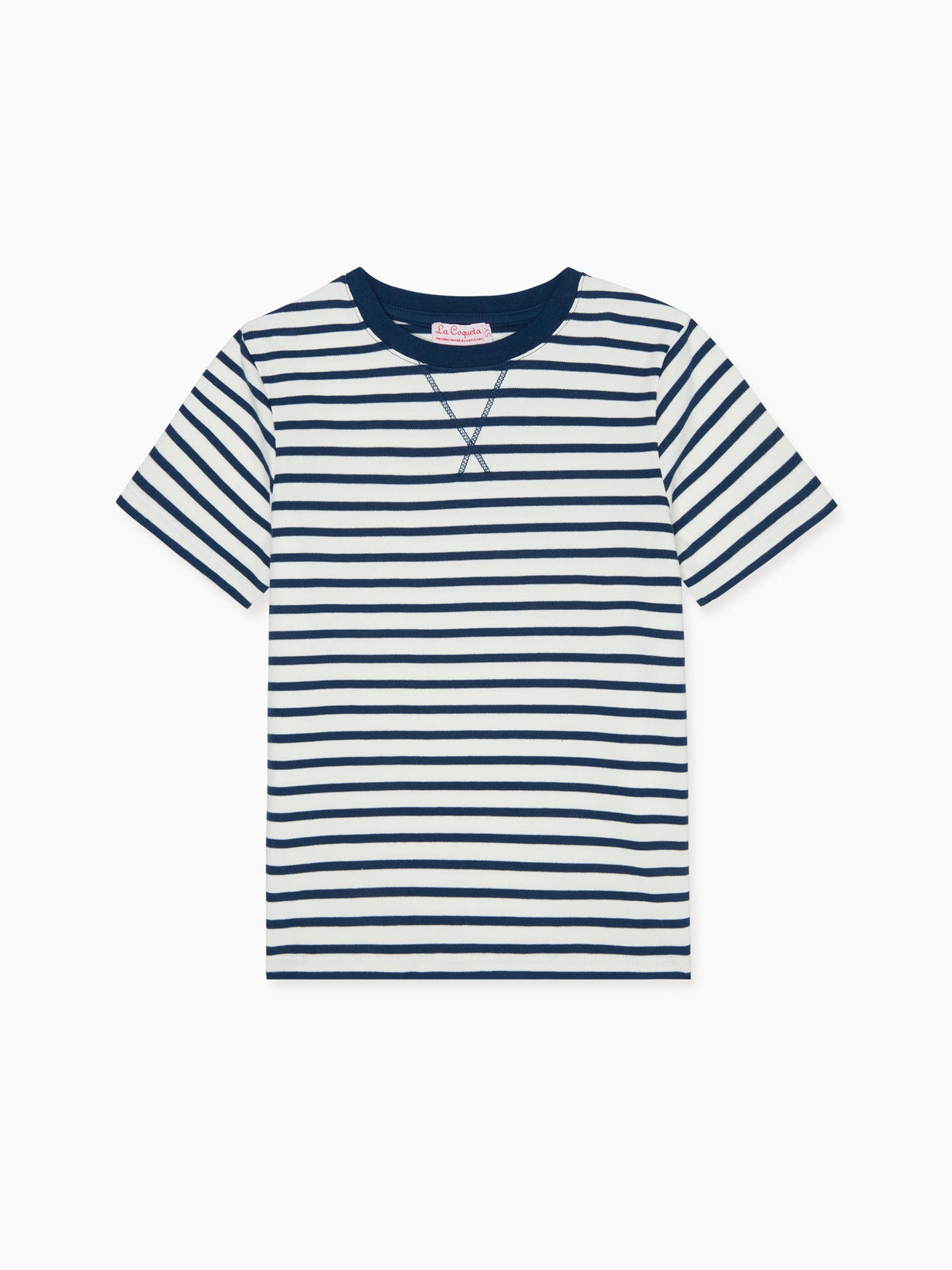 T-shirt enfant en coton rayé marine