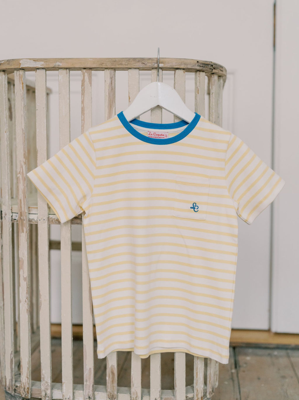 T-shirt enfant rayé jaune