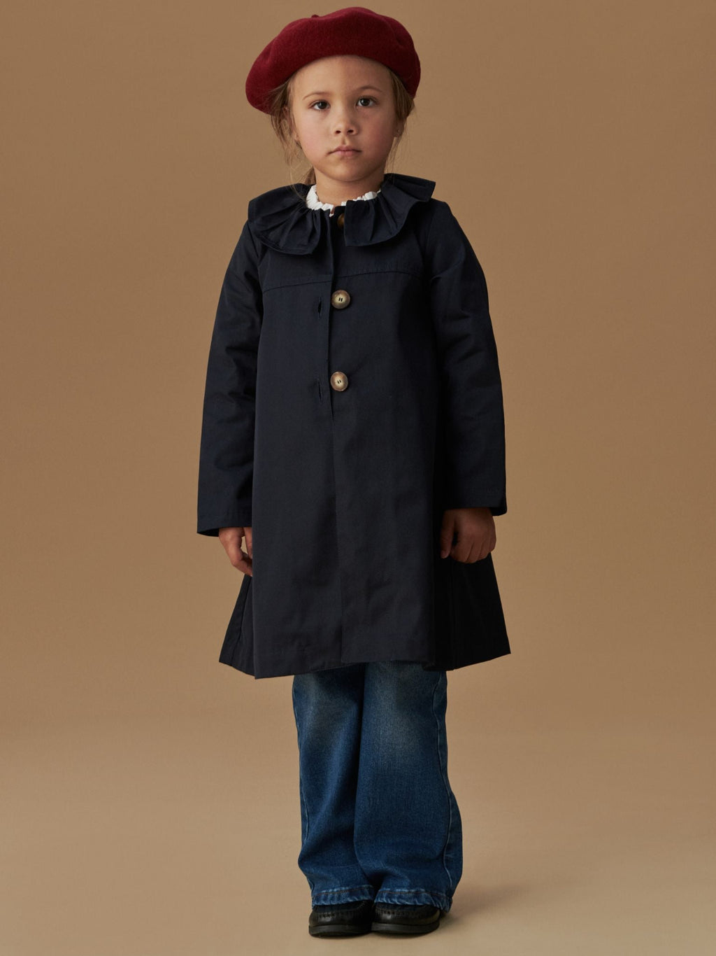 Manteau fille marine