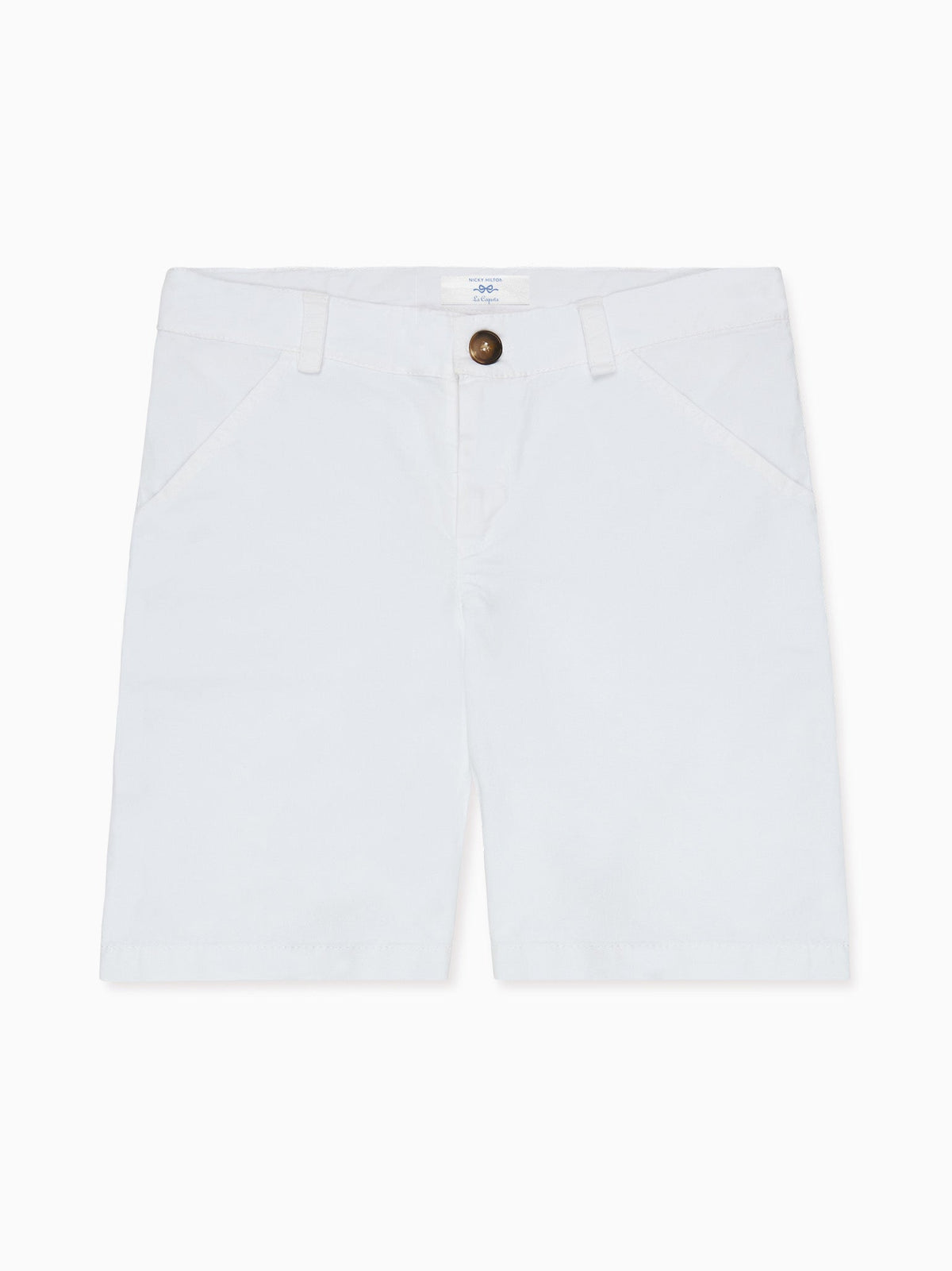 Short chino blanc