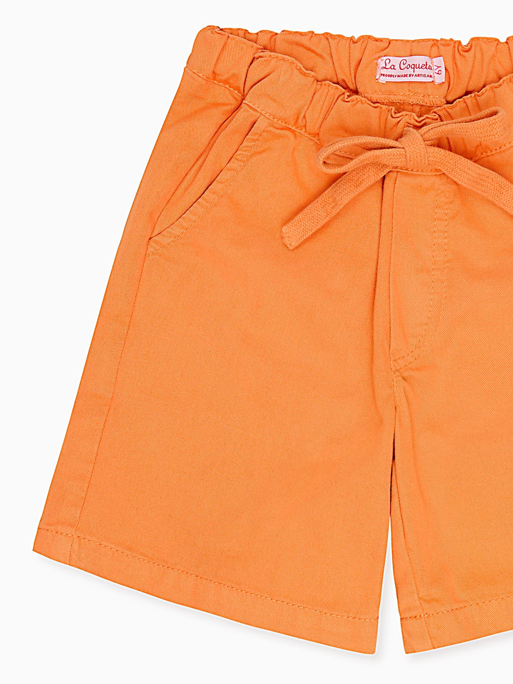 Shorty orange garçon