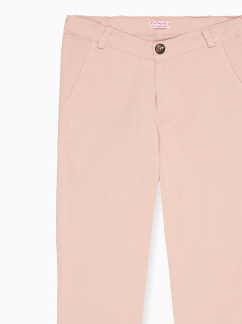 Chino garçon rose poudré
