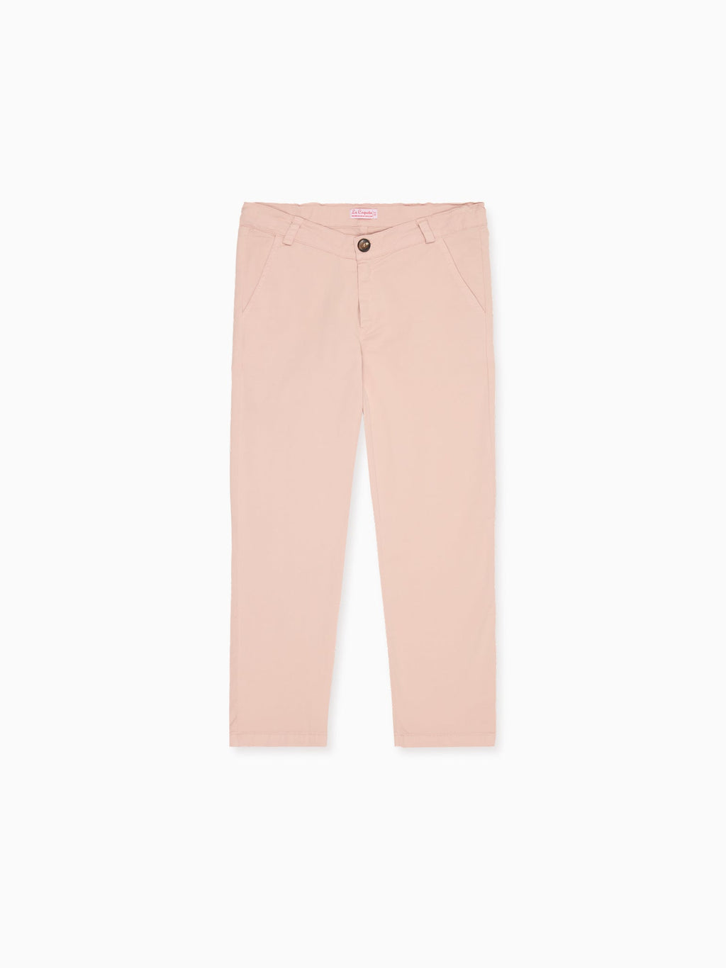 Chino garçon rose poudré