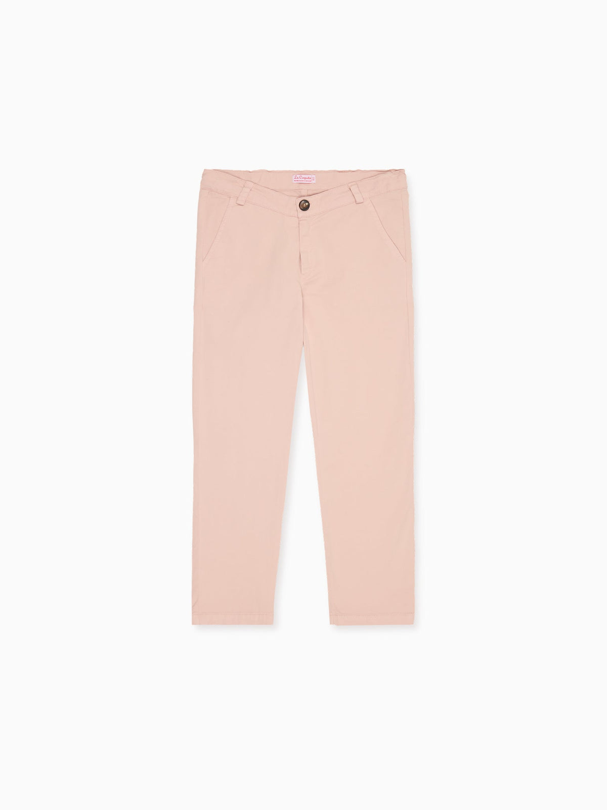 Chino garçon rose poudré