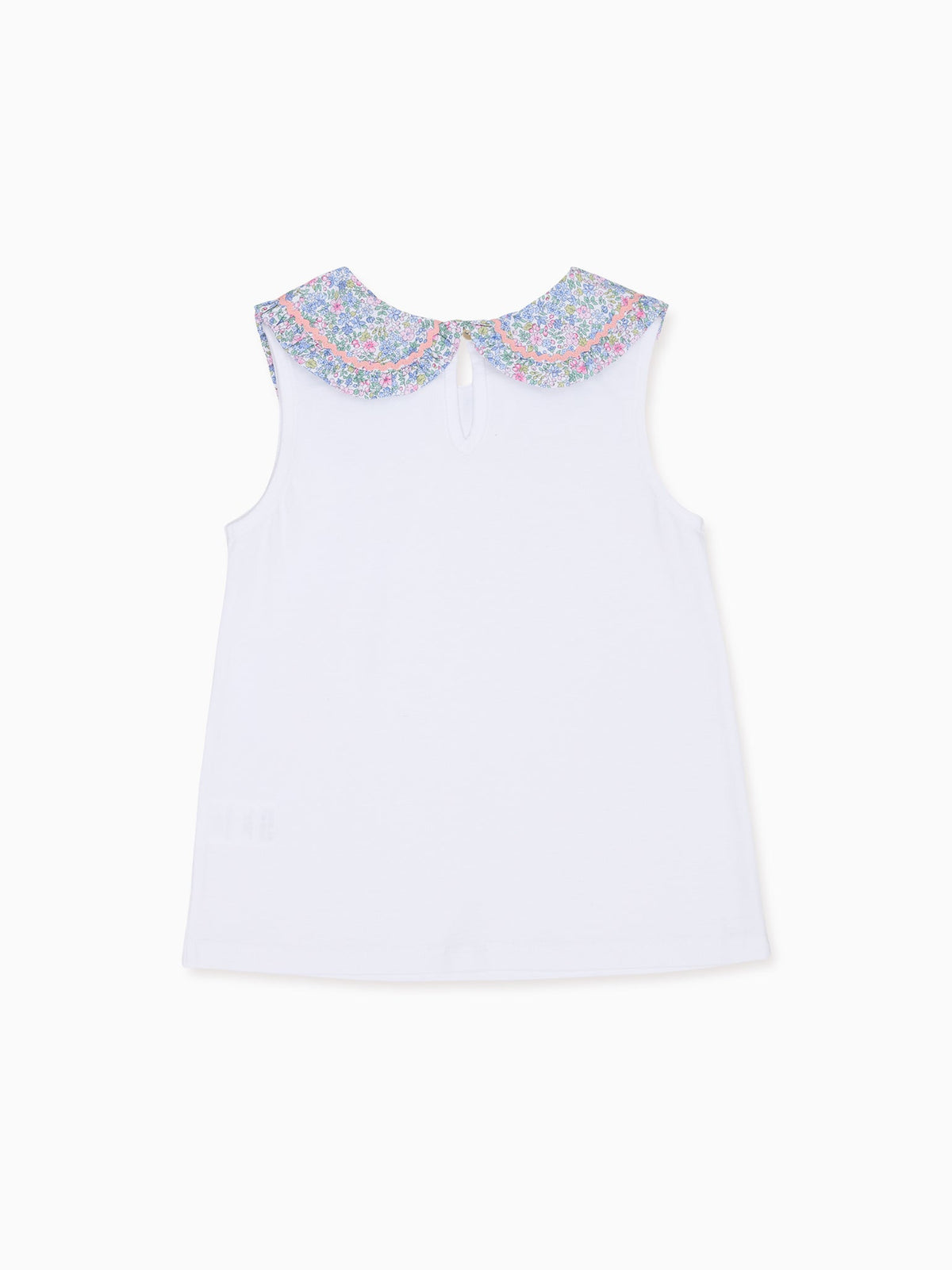 Haut pour fille à fleurs bleu clair