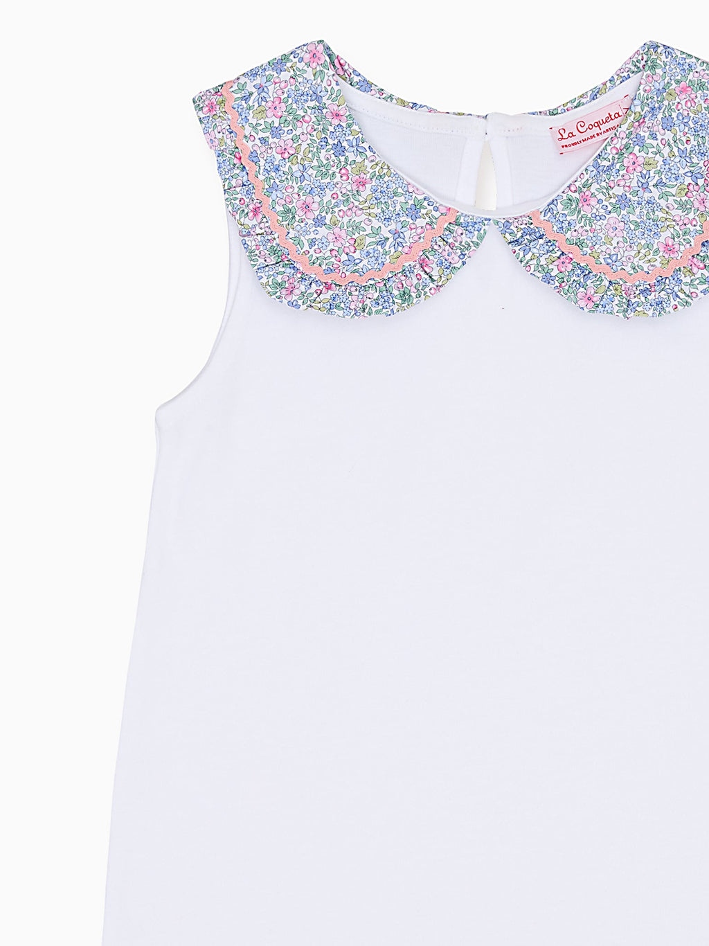 Haut pour fille à fleurs bleu clair