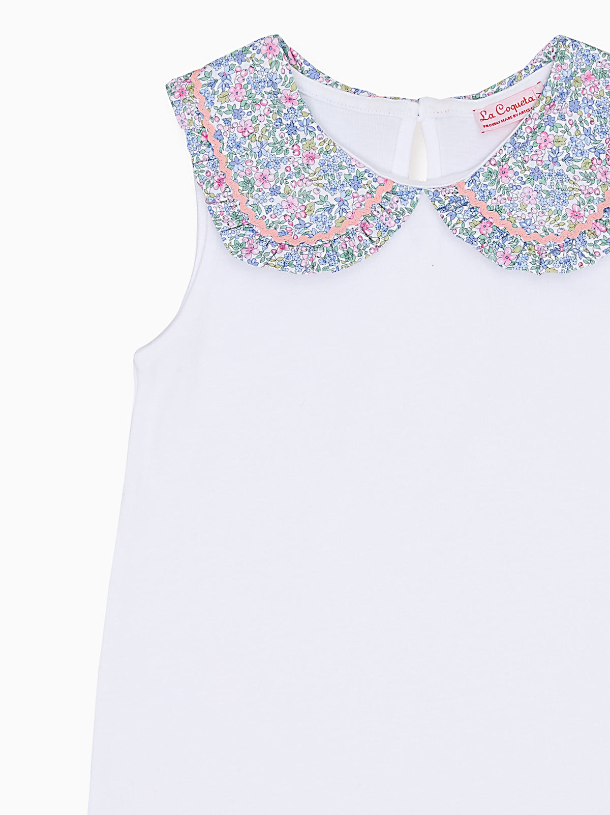 Haut pour fille à fleurs bleu clair