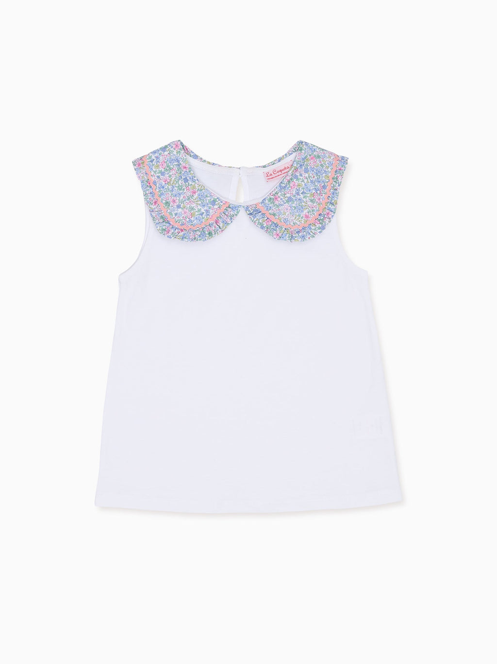 Haut pour fille à fleurs bleu clair