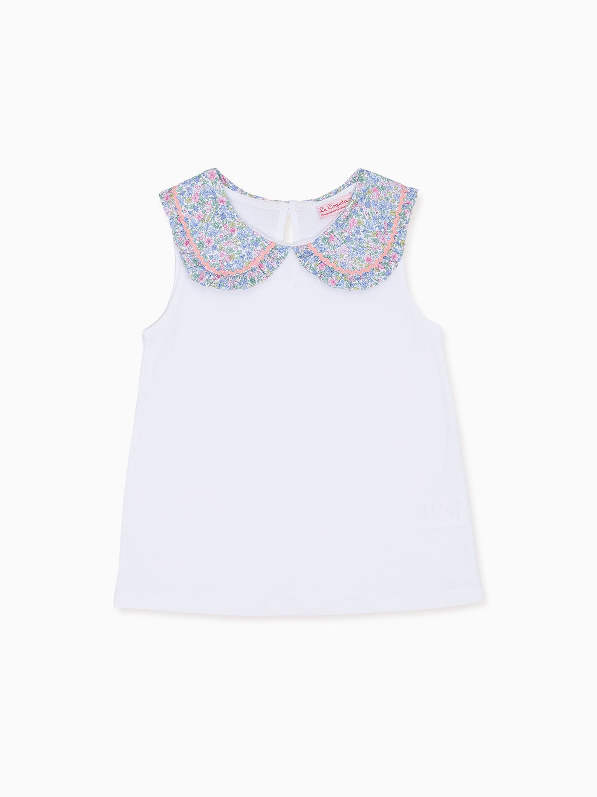 Haut pour fille à fleurs bleu clair