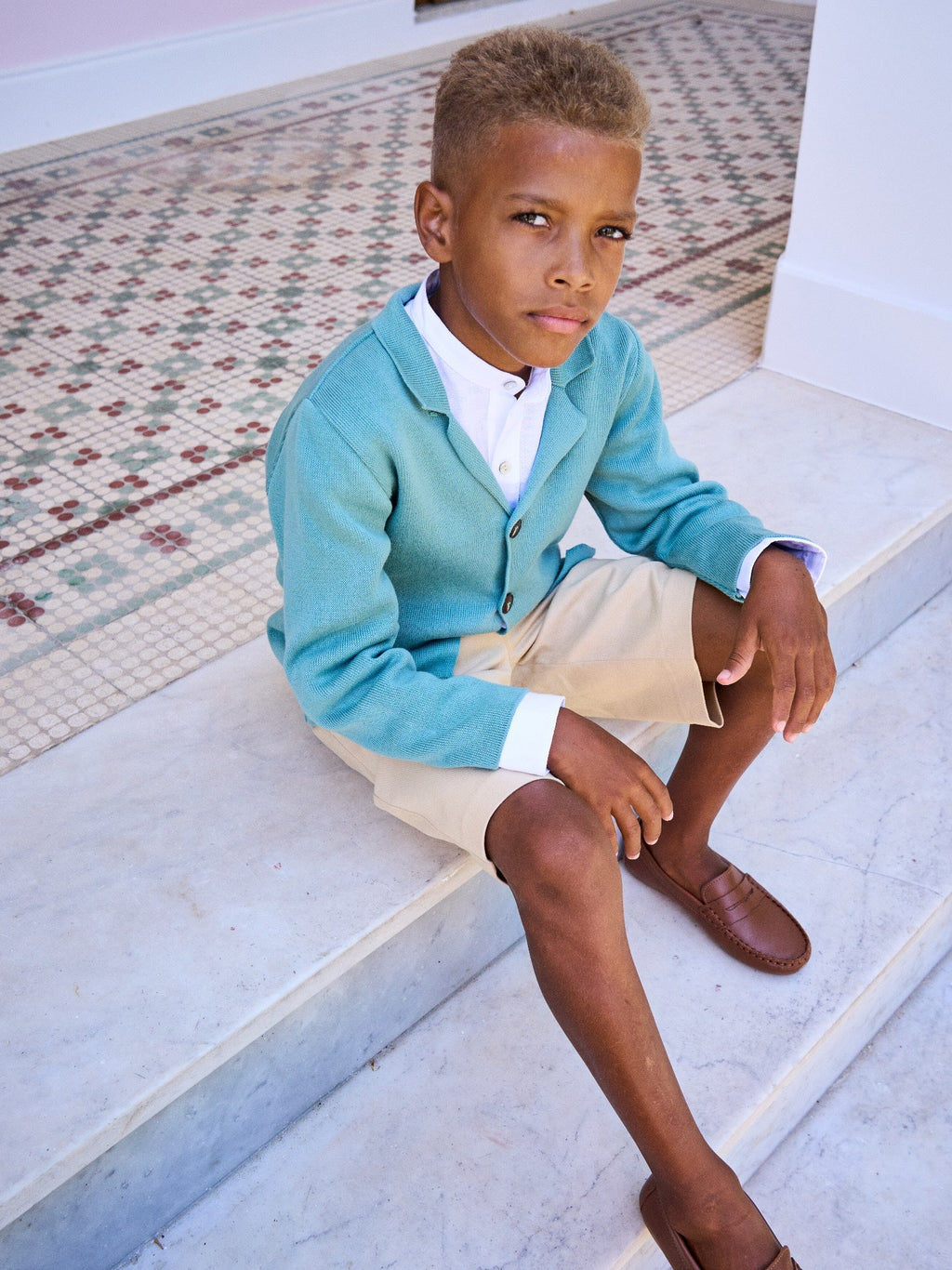Cardigan Enfant Coton Sauge