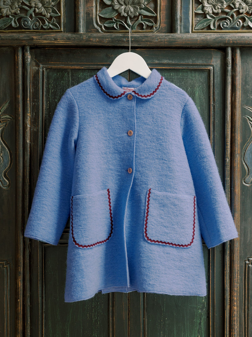 Manteau bleu poussiéreux pour fille