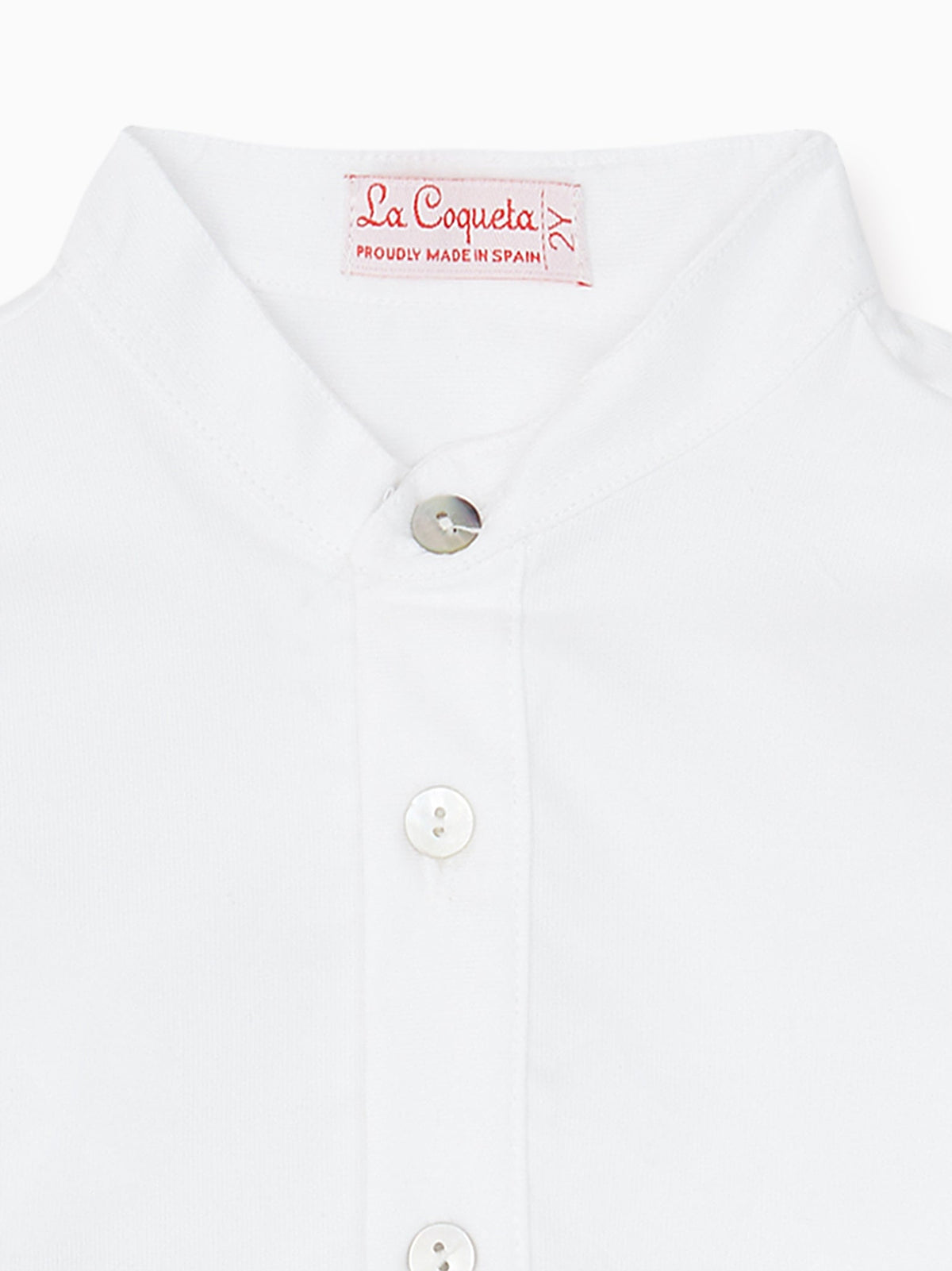 Chemise en lin mélangé blanche pour garçon
