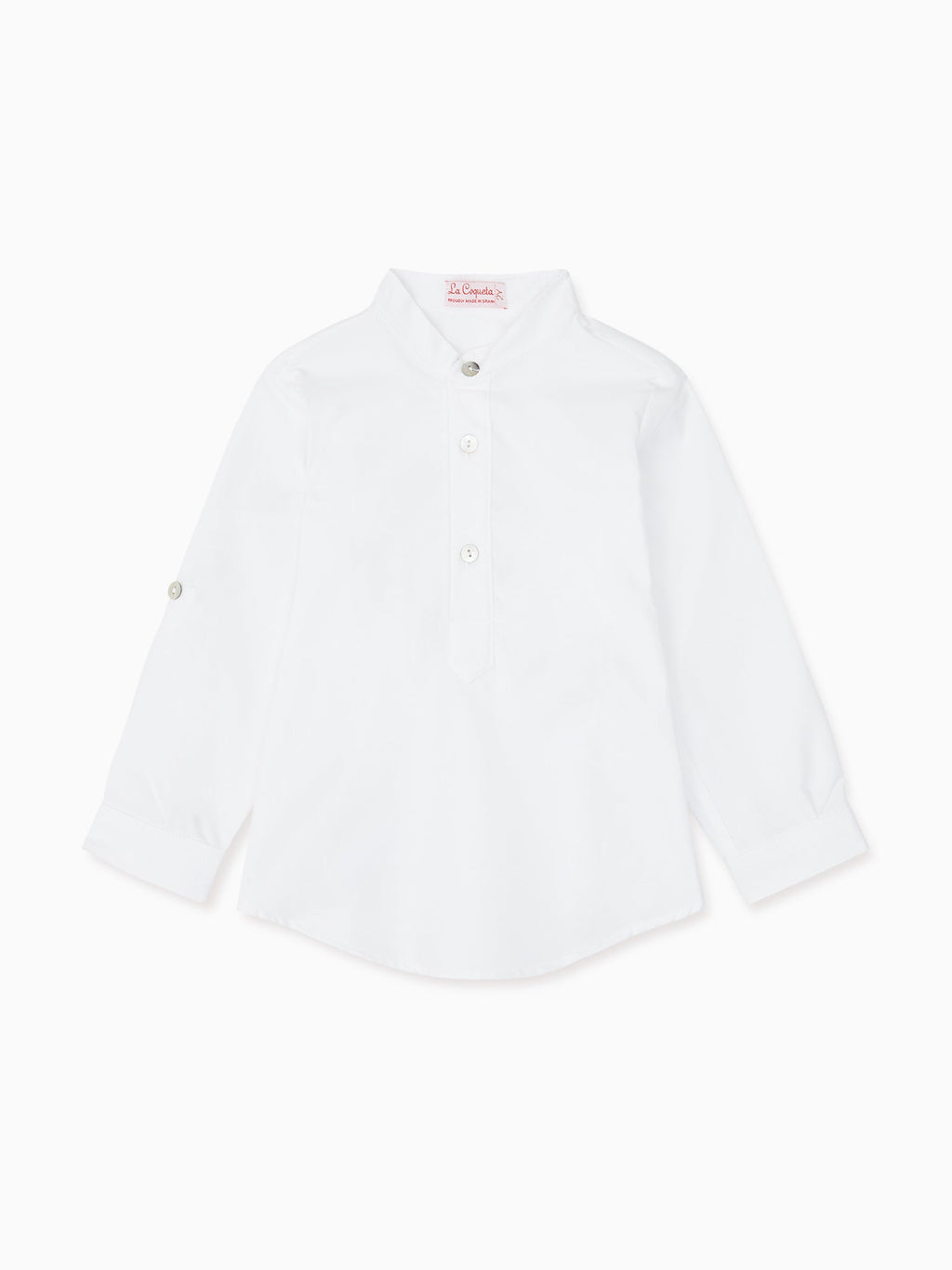 Chemise en lin mélangé blanche pour garçon