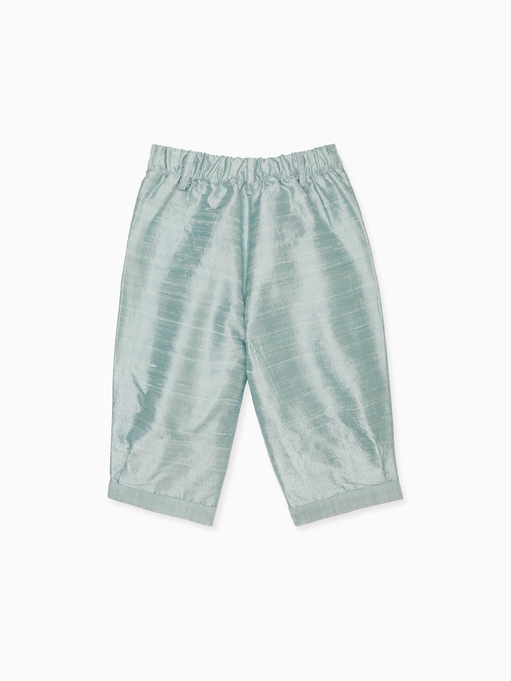 Culotte bouffante en soie vert sauge pour garçon