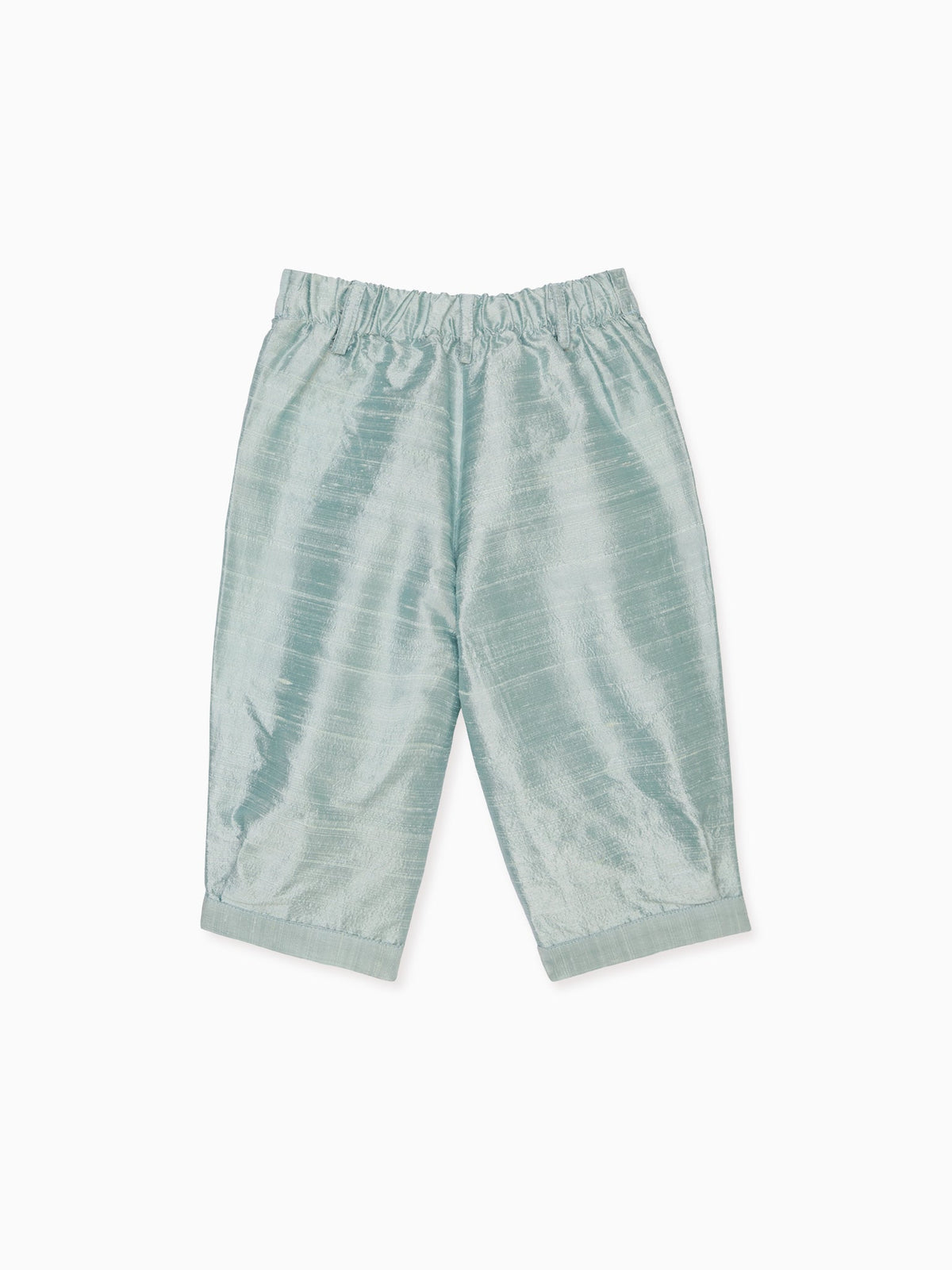 Culotte bouffante en soie vert sauge pour garçon