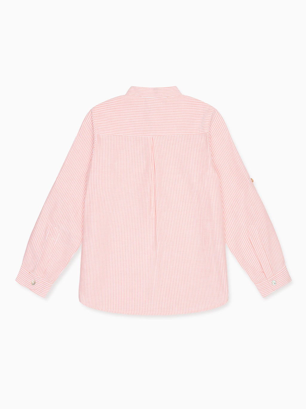 Chemise à manches longues orange rayée pour garçon