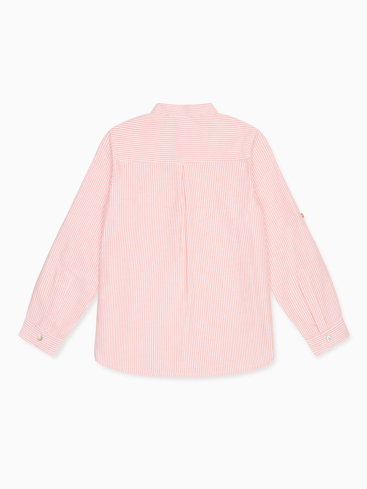 Chemise à manches longues orange rayée pour garçon