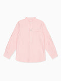 Chemise à manches longues orange rayée pour garçon