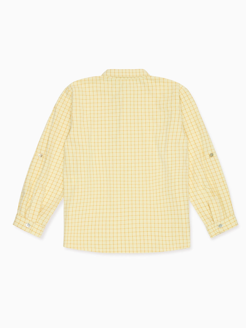 Chemise à manches longues à carreaux jaunes pour garçon