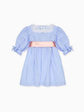 Robe Fille Rayures Bleues