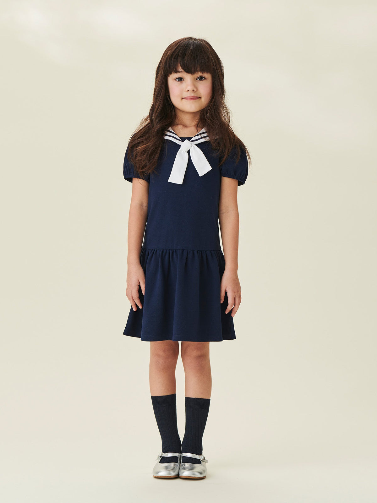 Robe de marin taille basse fille