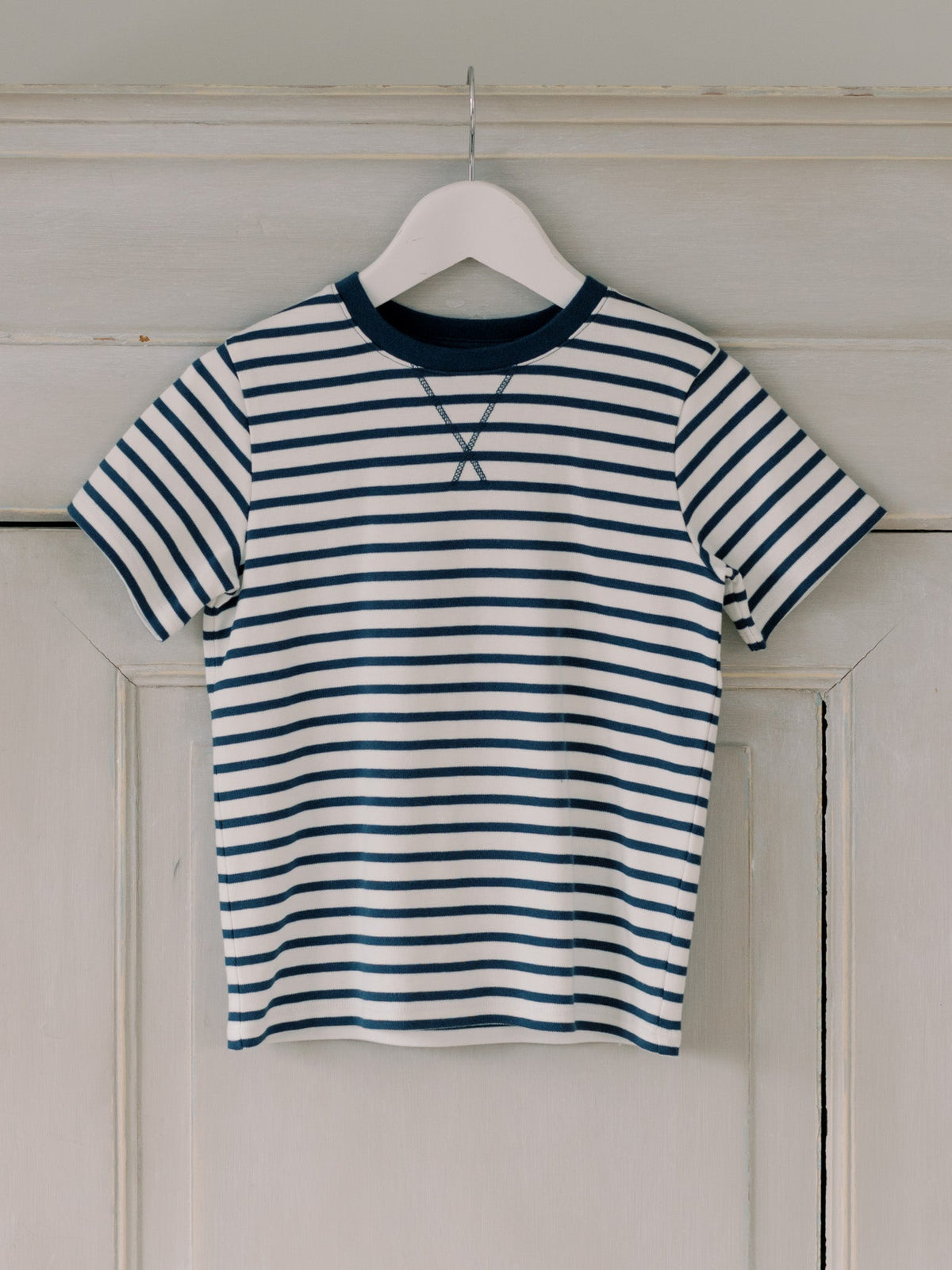 T-shirt enfant en coton rayé marine