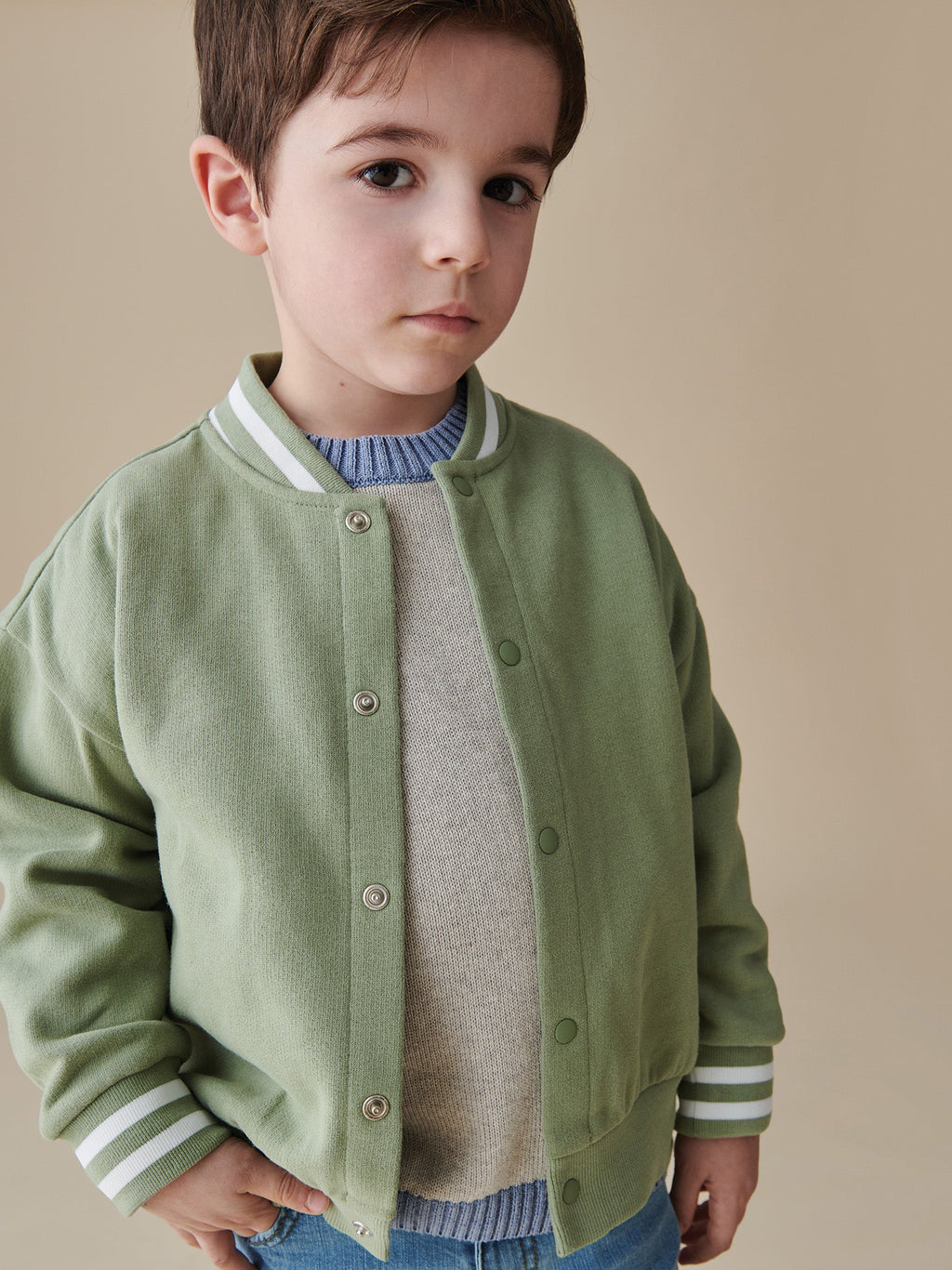 Veste enfant gris-vert