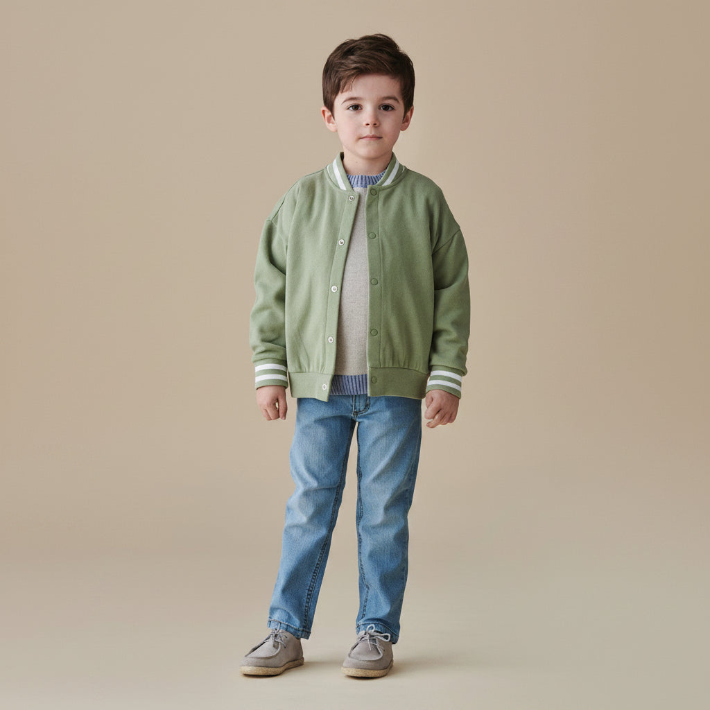Veste enfant gris-vert