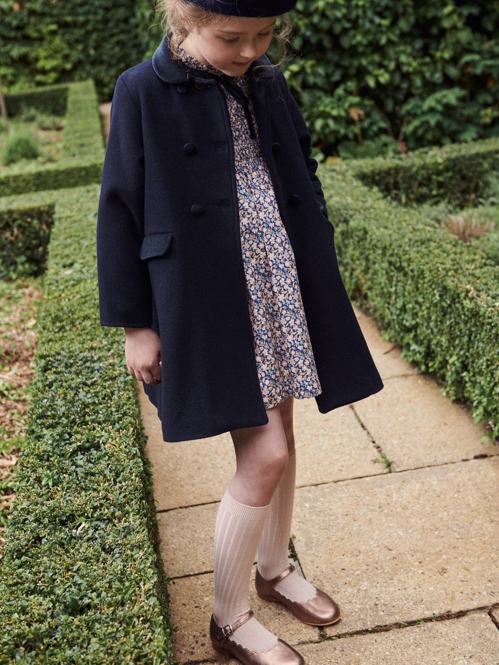 Manteau fille marine