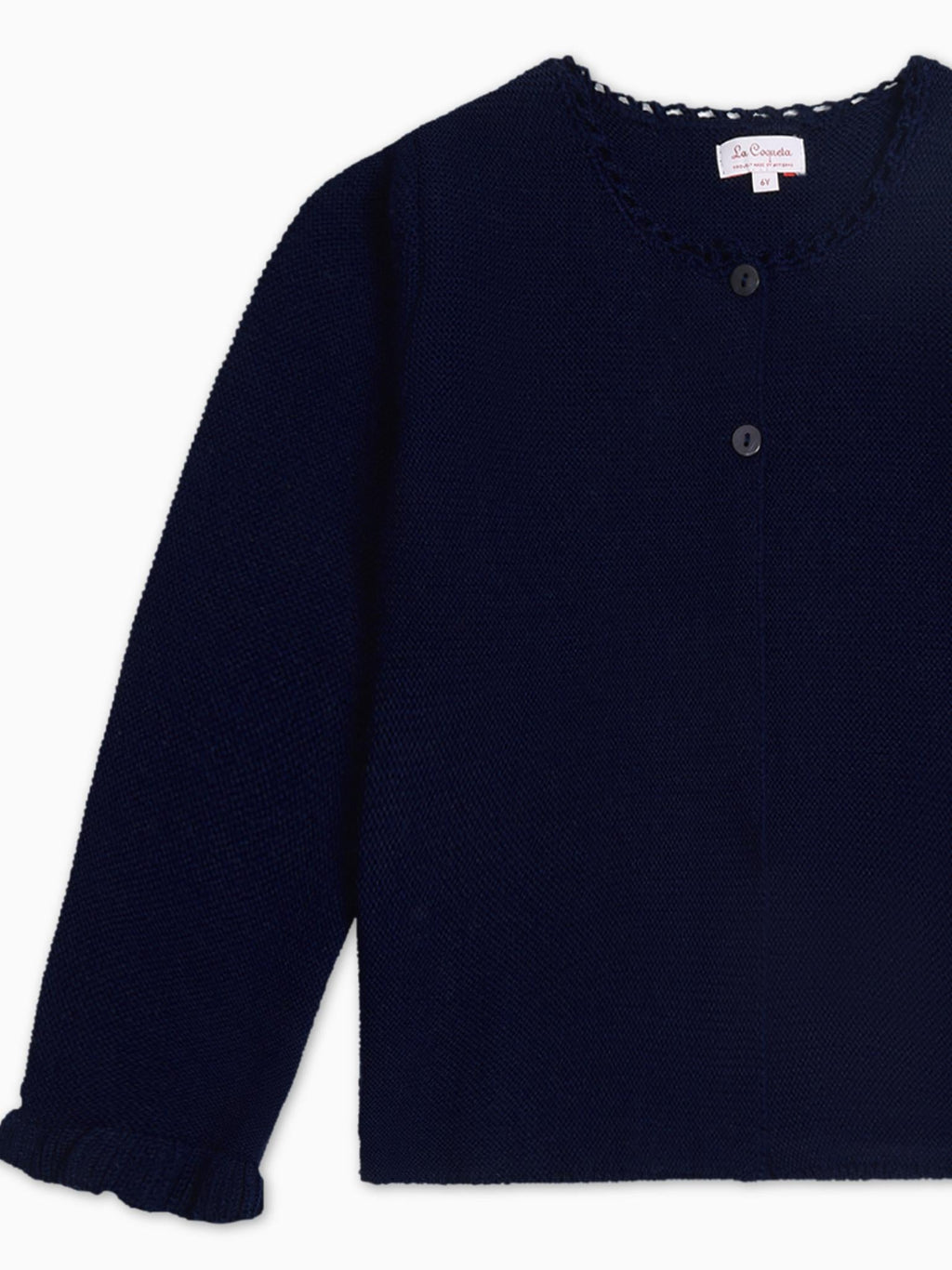 Cardigan fille mérinos marine
