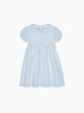 Robe fillette bleu poussière