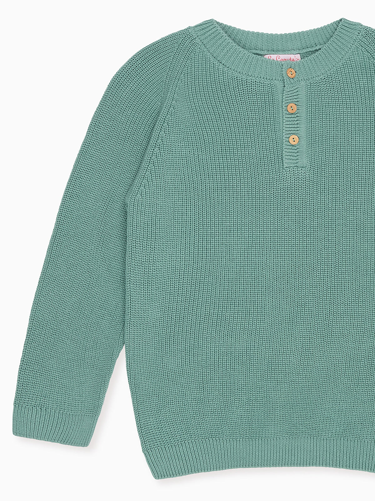 Pull enfant en coton sauge