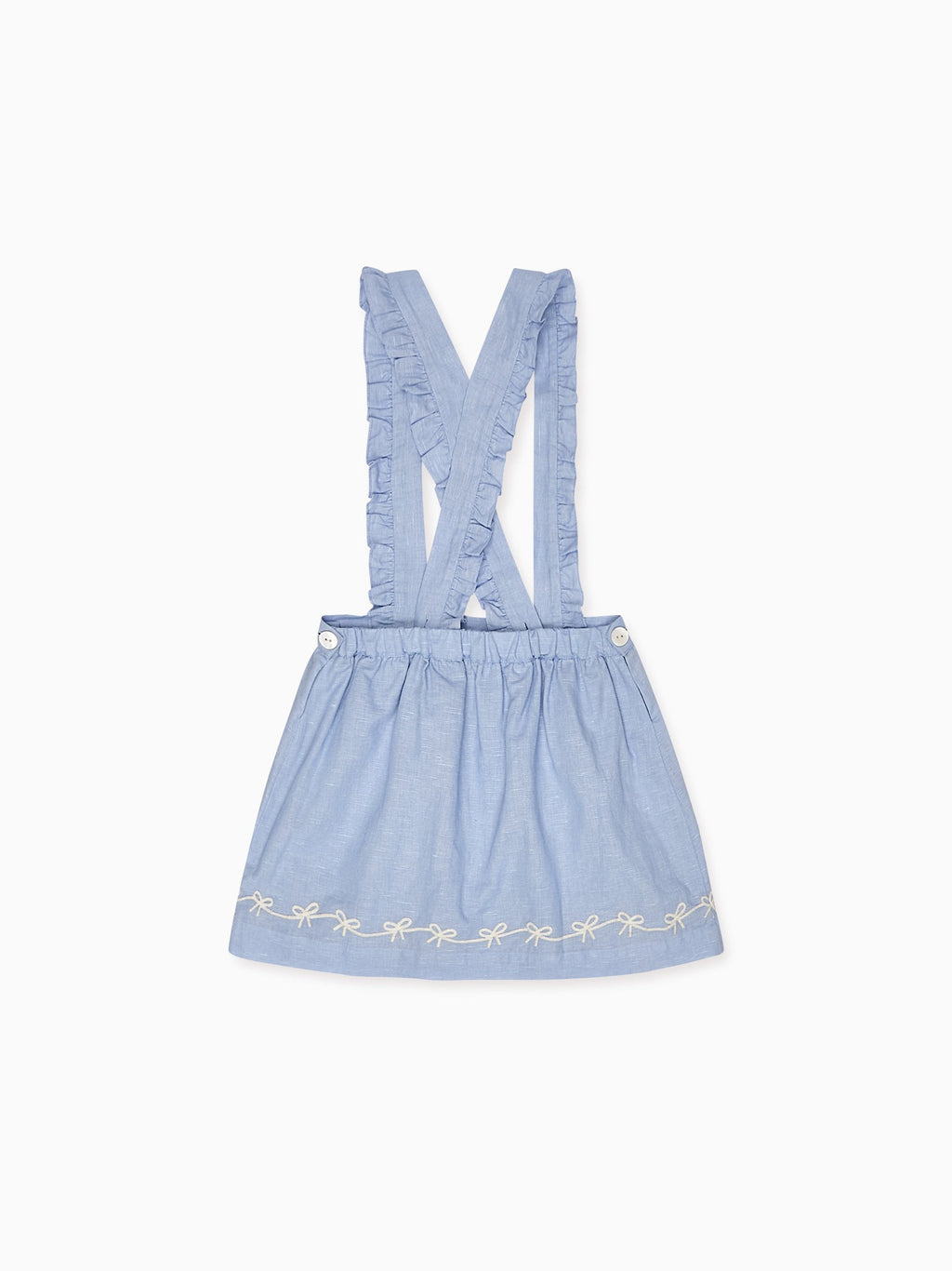 Jupe Tablier Fille Bleue