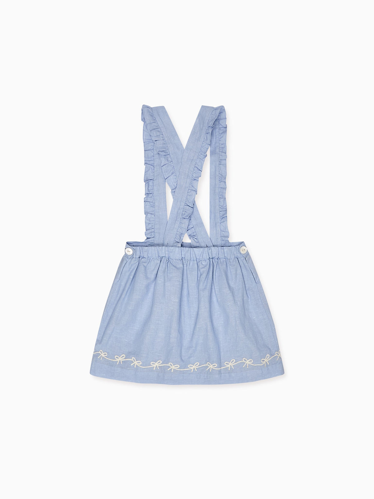 Jupe Tablier Fille Bleue
