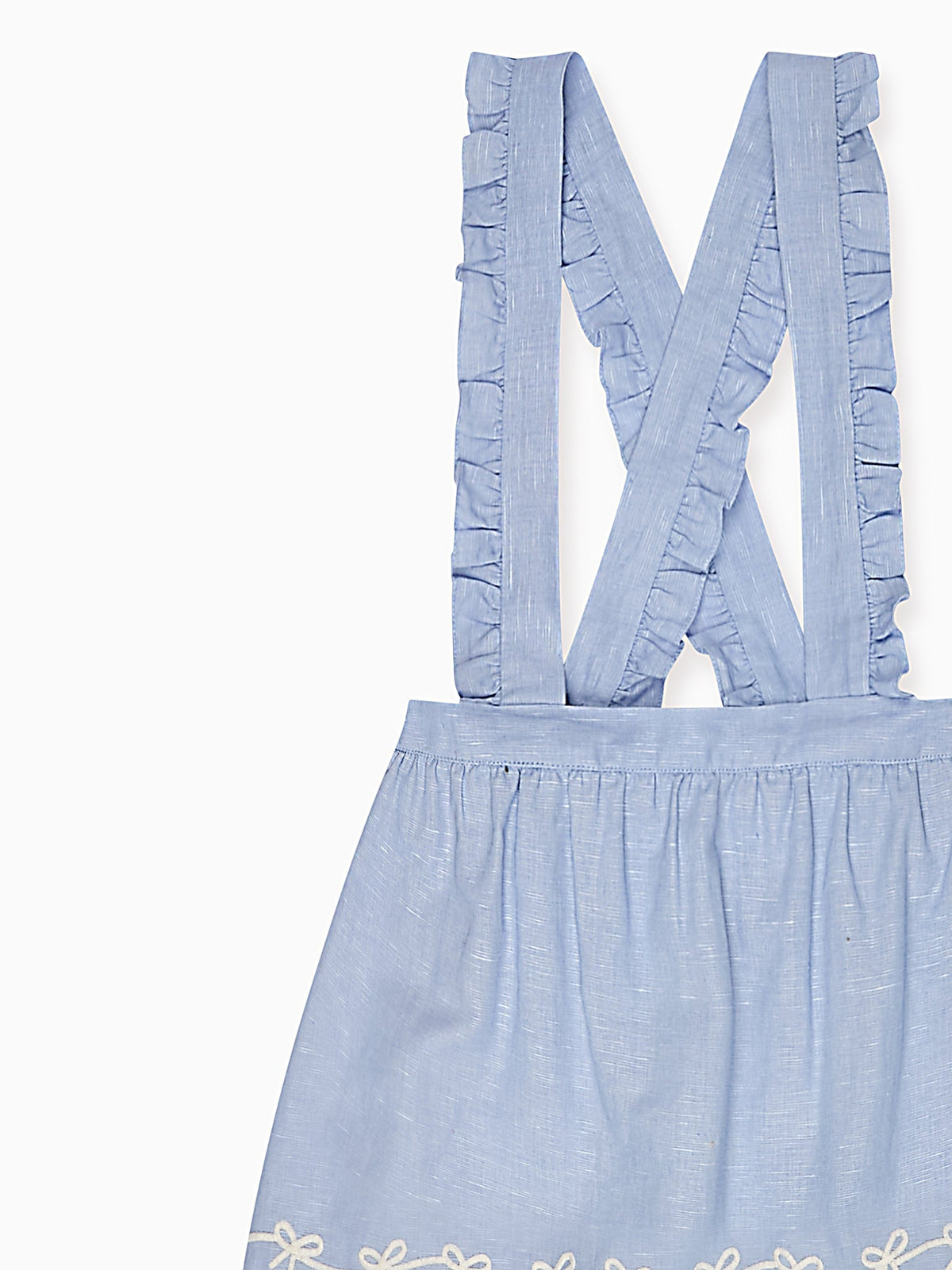 Jupe Tablier Fille Bleue