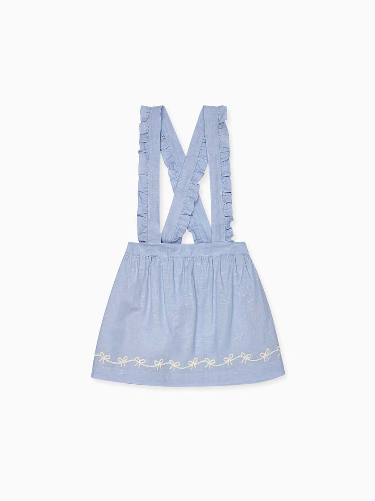 Jupe Tablier Fille Bleue